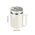 thumbnail image 3 of Bfogop Coffee Mug Portable Double Layer Stainless Steel Mug With Folding Spoon And Cell Phone Holder,Induction Heatable, for Home and Office, 3 of 7