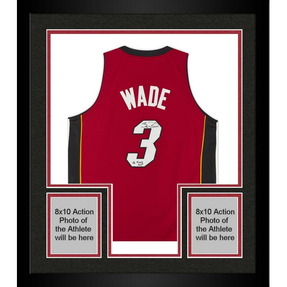 Framed Dwyane Wade Miami Heat Autographed Mitchell & Ness Red Authentic Jersey with "06 Finals MVP" Inscription - Fanatics Authentic Certified