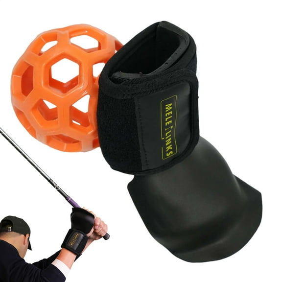 Portable Golf Swing Trainer Ball With Wrist Braces, Golf Swing Postures Corrector Training Aid Balls, Golf Wrist Brace Band Trainer, Golf Wrist Trainer for Golfer Beginner