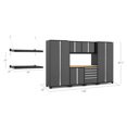 thumbnail image 4 of NewAge Products Pro Series Platinum 9 Piece Cabinet Set, Heavy Duty 18-Gauge Steel Garage Storage System, Slatwall / Wall Mounted Shelf Included, 4 of 11