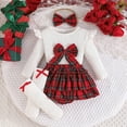 thumbnail image 2 of Gaexia Baby Girl Sets 6-9 Months Baby Girl Thanksgiving Outfit Bodysuit+Tutu Skirt+Headband Clothes Set Christmas Clothes,Z13-White,12-18 Months, 2 of 8