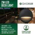 thumbnail image 2 of GKOplus Low Voltage LED Deck Lights, Landscape Step Stair Railing Light with 2W Integrated LED Chips, Die-cast Aluminum 12V AC/DC Accent Lighting Fixtures with Black Powder Coated Finish (4-Pack), 2 of 6