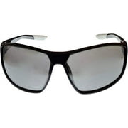 Timberland BLACK Men's Plastic Rectangle, Silver Flash Lens Sunglass