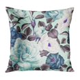 thumbnail image 1 of BOSDECO Colorful Abstract Floral Pattern Roses Watercolor Green Accent Arrangement Beautiful Beauty Bloom Pillow Case Pillow Cover 18x18 inch, 1 of 1