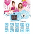 thumbnail image 4 of QUWANBAO Kids Camera for 3-12 Boys Girls, 1080P HD Digital Video Camera with 32GB SD Card for Christmas Birthday, Multi-Functional Cute Portable Toys, Rabbit, Blue, 4 of 7