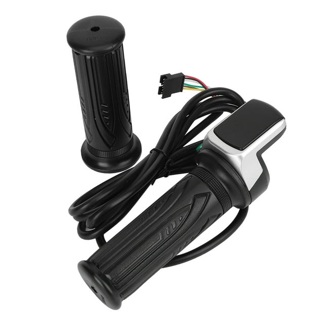 Electric Bicycle Throttle Grip, Clear LCD Display Robust Material Construction for Scooter Parts Ergonomic Handlebar Design with Throttle