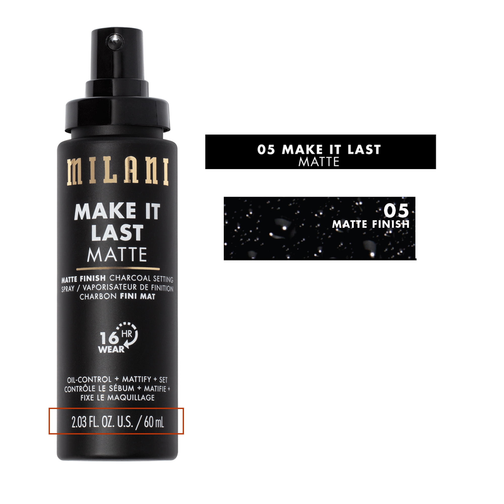 Milani, Make It Last Matte Setting Spray, Charcoal, 2.03 fl oz
