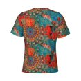 thumbnail image 6 of Vsdgher Mandala Colorful Print Men's Dry Fit Mesh Athletic Shirts Moisture Wicking Tennis T-Shirt Tops, 6 of 9