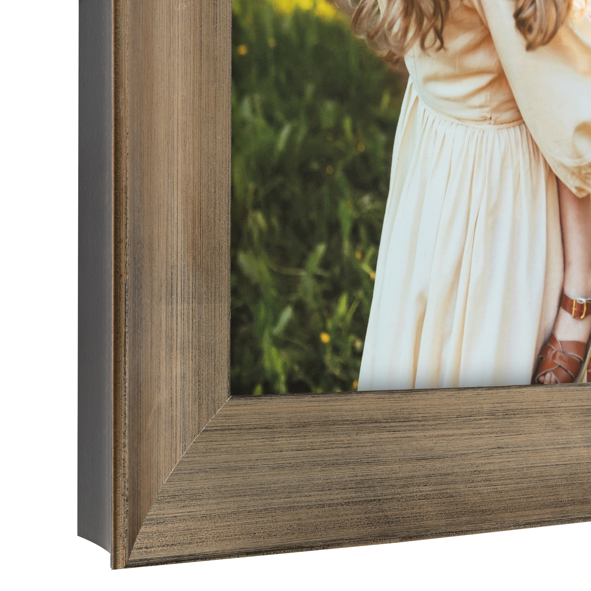 ArtToFrames 18" x 24" Antique Silver Picture Frame, 18x24 inch Silver Wood Poster Frame (WOM-4944)