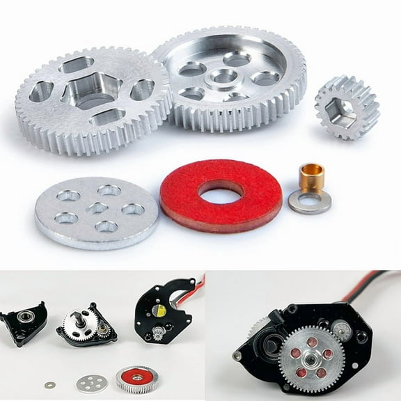 Metal Transmission Gear Gearbox Gears Set 19T 51T 55T for 1/24 RC Crawler Car Axial SCX24 All Series Upgrade Parts