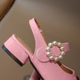 thumbnail image 7 of Miluxas Girls Dress Shoes Flower Girl Ballet Flats for Little Big Kids Todder Wedding Party Peals Shoes Pink 10 M(27), 7 of 7