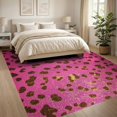 thumbnail image 3 of ODIKA Pink Leopard Cheetah Print Spotted Sparkly Glam Zebra Decoration Foldable Easy Care for King Size Bedroom, Master Suite, Under Bed, 3 of 7
