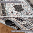 thumbnail image 5 of BNM Distressed Medallion Washable Indoor Area Rug, 5' x 7', Cream, 5 of 11