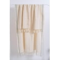 thumbnail image 6 of Pastel Blue Striped Large Bath Sheet with Tassel, High Quality Cotton & Linen Fabric, Unique Pool Towels for Family, Boho Decorative Throw, 6 of 6