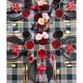 thumbnail image 2 of Solino Nappe Carrée à Carreaux 52 x 52 Pouces - 100 % Lin Pur, Jeté de Table Noir de Noël - Fait Main et Lavable en Machine, 2 of 6