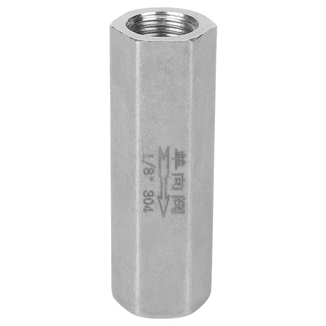 Robinet de Retenue d'Air à un Sens en Acier Inoxydable Hexagonal BSPP pour Raccordement de Conduite d'Eau (1/8 Po)