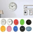thumbnail image 2 of Reloj de pared Farfi de 10 pulgadas, redondo, silencioso, con números 3D, preciso, antivaho, superficie de espejo, reloj de cuarzo, artículos para el hogar (verde), 2 of 8