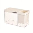 thumbnail image 2 of Transparent Desktop Fish Tank with Pen Holder - Mini Aquarium & Office Stationery Storage Box - Clear Acrylic Small Fish Bowl for Desk Decor FAJHHA | White, 2 of 5
