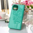 thumbnail image 4 of Compatible with iPhone 14 6.1 inch Case, Glitter Leather Flip Wallet Diamond Butterfly Shockproof Case with Card Holder Stand with Wrist Strap Compatible with iPhone 14,Green, 4 of 6