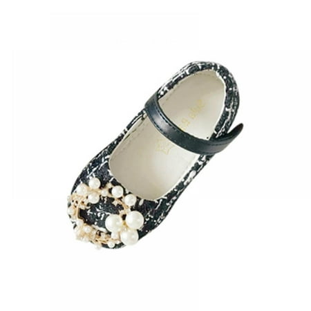 

Girls Mary Jane Retro Little Fragrant Shoes Low Heel Princess Flower Wedding Party Dress Pump Shoes for Kids Toddler