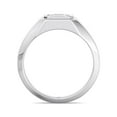 thumbnail image 4 of Zuma - Bezel Set Unisex East To West Emerald Cut Moissanite Lab - Diamond Engagement Ring, 4 of 5
