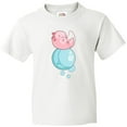 thumbnail image 3 of Inktastic Cute Axolotl Sitting on a Bubble Youth T-Shirt, 3 of 5