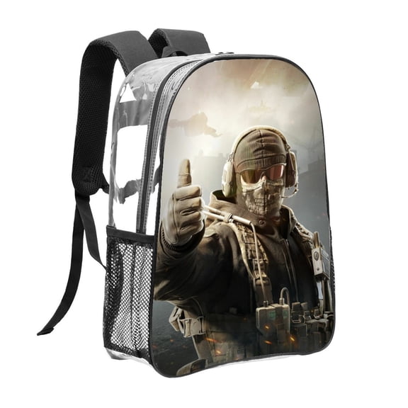 Call of Duty Pattern Transparent Backpack Lightweight And fashionable Showcasing Personality And Leading The Trend
