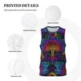 thumbnail image 6 of Gaeub Indian Mandalas Dragonfly Men's Mesh Basketball Jersey, Quick-Drying Sleeveless Top S-4XL, Loose Muscle Tank Top -4X-Large, 6 of 9