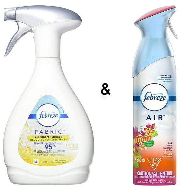 Fabric Refresher, Allergen Reducer, Clean Splash (1 Count, 800 mL) by Febreze & Glad White