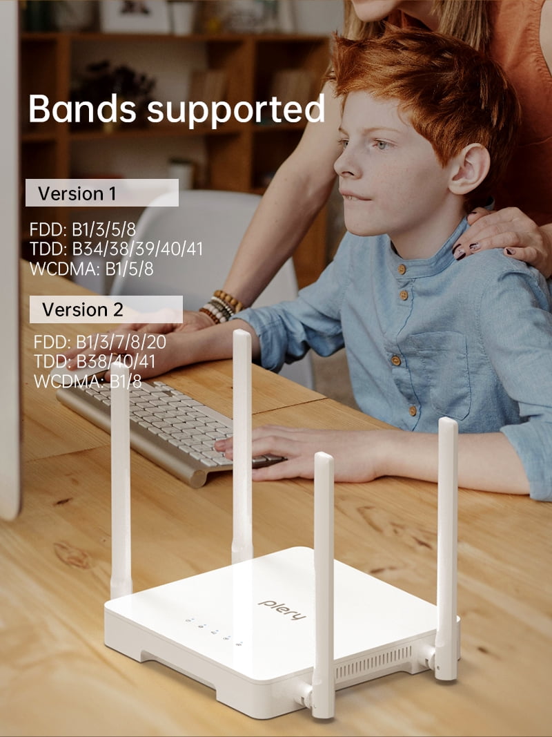 4G LTE WIFI6 Router 300Mbps With Sim Card Slot WiFi Modem 802.11ax With 4*5dBi High Gain Antennas use For Home/dormitory/bedrooms R602