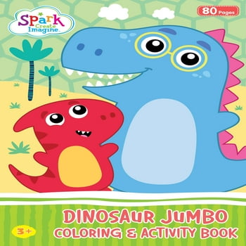Dinosaur Jumbo Coloring Book, 80 Pages