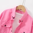 thumbnail image 6 of WAVSUF Boys Button Down Shirt Long Sleeve with Chest Pocket Collar Neck Fall Comfort Trendy Coat Pink 10-12, 6 of 8