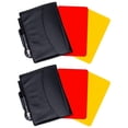 thumbnail image 1 of Juegos de Tarjetas de áRbitro de FúTbol de 2 Paquetes, Tarjetas Rojas y Amarillas de áRbitro de Advertencia con Hojas de Puntaje de Billetera, Accesorios de FúTbol de LáPiz, 1 of 8
