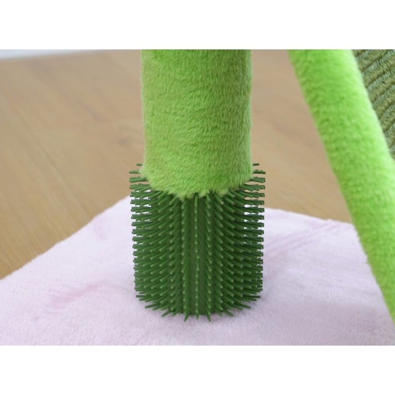 Flower Cat Scratching Post with Grooming Brush photo 7