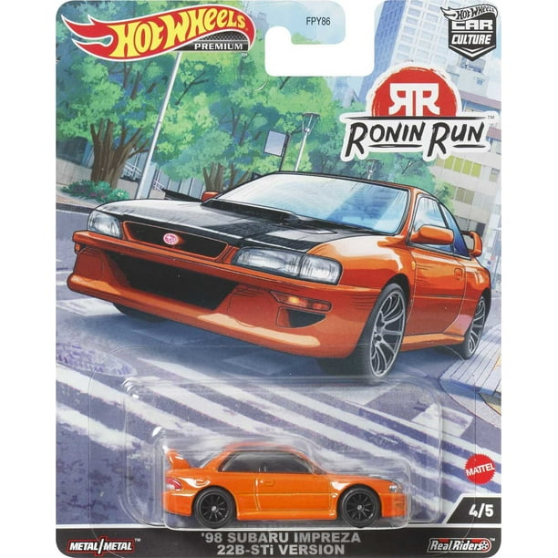 Hot Wheels Premium '98 Subaru Impreza 22B-STi Version (Orange) Car