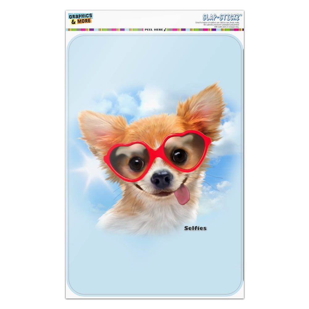 Chihuahua Dog Heart Glasses Selfie Home Business Office Sign 