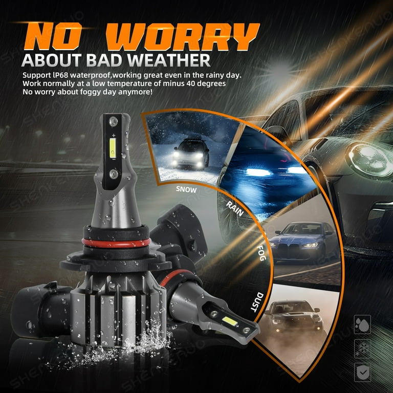 Rxtsqi For Dodge Charger 2016-2022 Led Headlight Bulbs HB3 9005 High&Low Beam 4pcs