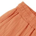 thumbnail image 5 of Jxximdong Cargo Shorts for Women, Linen Shorts Knee Length Shorts Drawstring Elastic Waist Shorts Loose Athletic Beach Shorts, Orange Women's Casual Shorts, 5 of 6