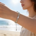 thumbnail image 4 of Tiny Gemstone Beaded Bracelets for Women, Boho Silver & Gold Bracelets Set - Trendy Jewelry Gifts for Girls, Mom, Friends, Christmas Stocking Stuffers with Card, 4 of 6