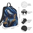 thumbnail image 2 of Balery Navy Blue Marble Mochila Ligera para Hombres y Mujeres – Resistente y Impermeable, Ideal para la Escuela, el Trabajo, los Viajes y el Uso Diario, 2 of 7