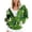 Green, variant on Ofreoo Women's Casual Christmas Printed Zipper Long Sleeve Hooded Sweatshirt Jacket Tops Lightweight Jacket Women Great Gifts for Less