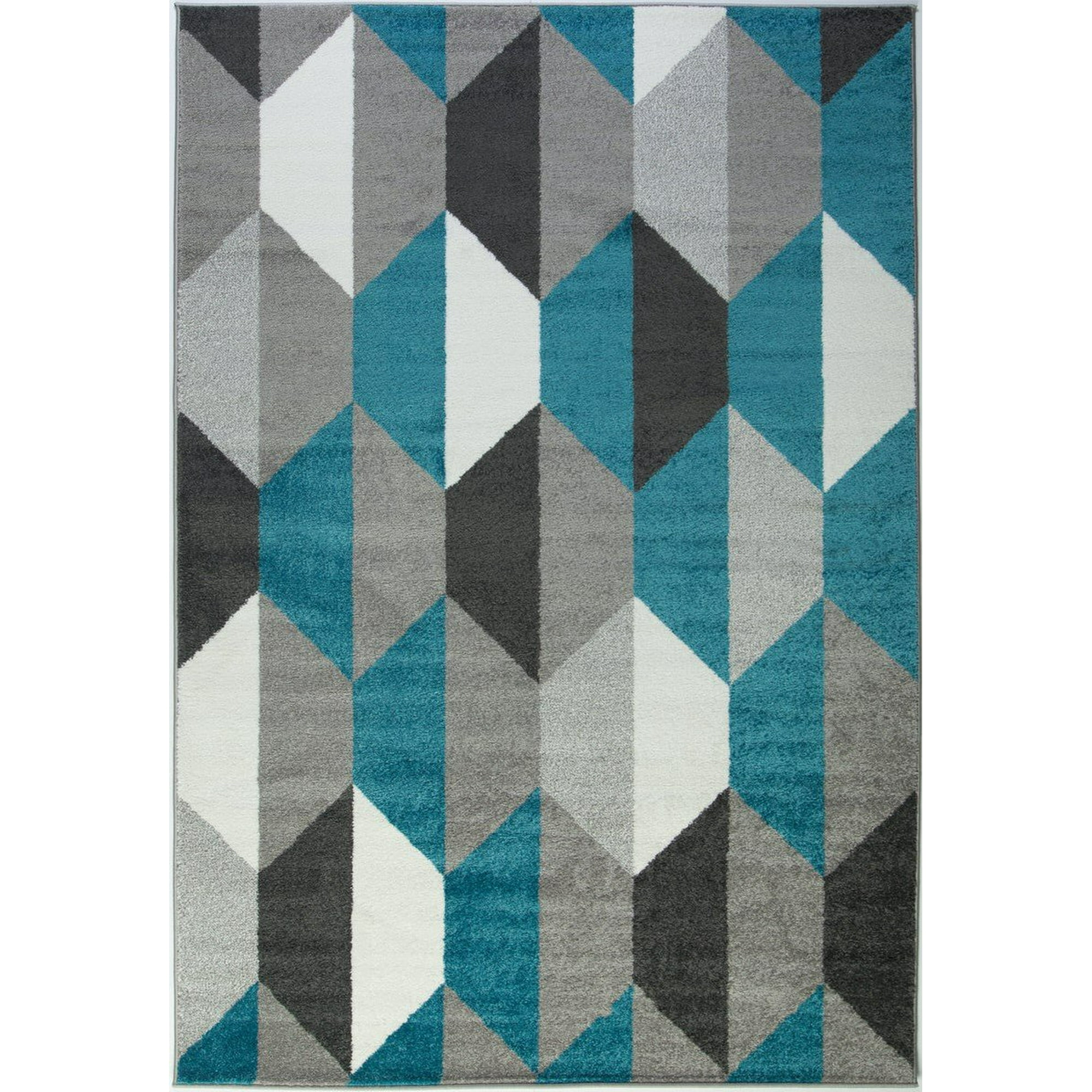 Geometric Pattern Honeycomb Area Rug Carpet In Blue Grey Black 7x10 6 5 X 9 5 200cm X 290cm Walmart Canada