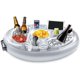 thumbnail image 1 of Inflatable Drink Holder, 8 Holes Floating Pool Bar, Drink Cup Holder Fruit Salad Buffet Pool Adult Accessories for Pool Beach Party Fun (Gray), 1 of 5