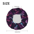thumbnail image 6 of Kdxio Purple Butterfly Print Shower Cap for Women,Elastic and Reusable,Double Waterproof Layers Bathing Hat, 6 of 9