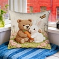 thumbnail image 7 of Fwttom 18x18 Pillow Covers, Imitation Embroidery Pillow Cases, Simulated Cute Pet Animals Printed Throw Pillow Covers 18x18 for Holiday Sofa Cushion Cover, Multicolor, 7 of 7