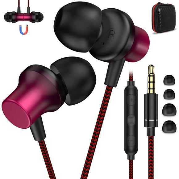 Auriculares con cable ASKUBSKU con conector de 3,5 mm para ordenador portátil
