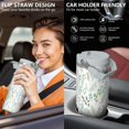 thumbnail image 5 of Floral 30oz Handheld Travel Tumbler with Handle – Double Wall Stainless Steel Insulated Cup, Flip Straw Lid, Leak-Proof & BPA-Free, Durable Hot & Cold Drink Mug,Thanksgiving, Xmas, Spring ,Flower, 5 of 6