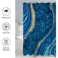 thumbnail image 5 of 4 Pcs Luxury Marble Shower Curtain Sets with Non-Slip Rugs, Toilet Lid Cover and Bath Mat, Gold Foil Red Bathroom Decor Set with Shower Curtain and Rugs and Accessories, 5 of 6