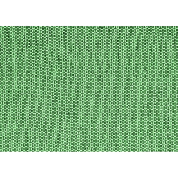 Ahgly Company Indoor Rectangle Abstract Emerald Green Contemporary Area Rugs, 2' x 3'
