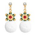 thumbnail image 2 of Pendientes Navideños Fernando Joyería Navideña Para Niñas Y Mujeres Colgantes Pompón de Nieve 1pcs, 2 of 8